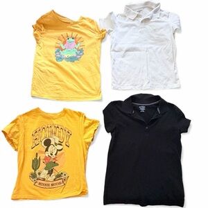 Disney Tees with Graphic Designs Lot of 4 ps of girls' blouses large (10-12)
